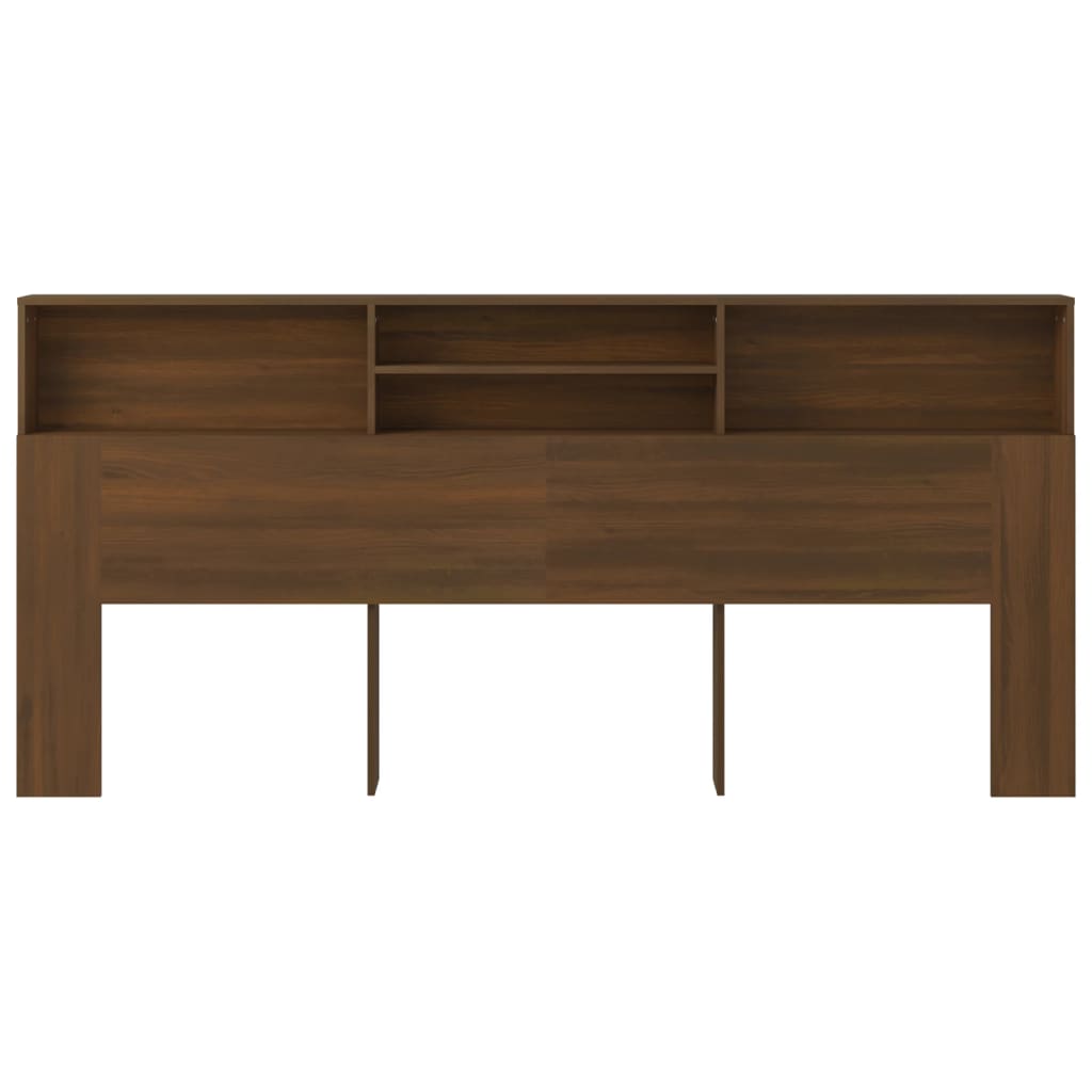 vidaXL Headboard Cabinet Brown Oak 220 cm
