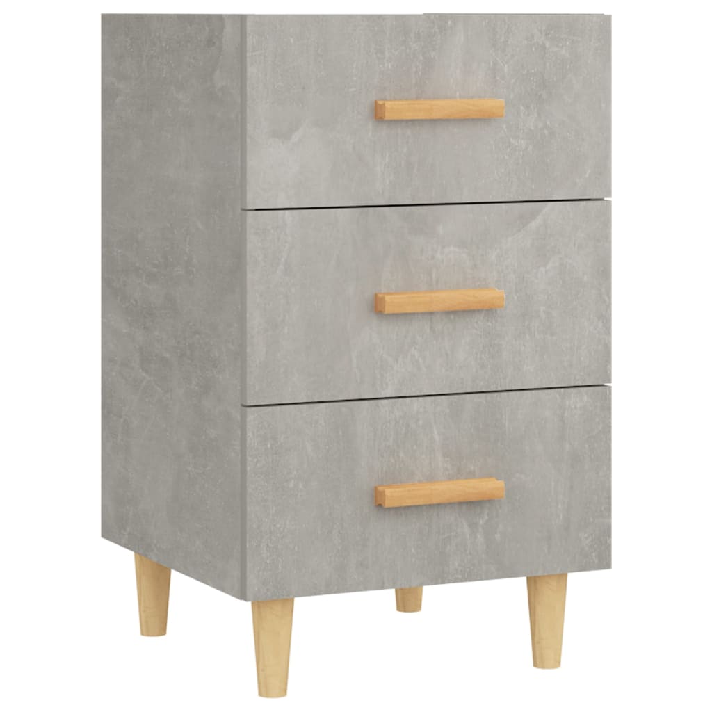 vidaXL Bedside Cabinet Concrete Grey 40x40x66 cm Engineered Wood