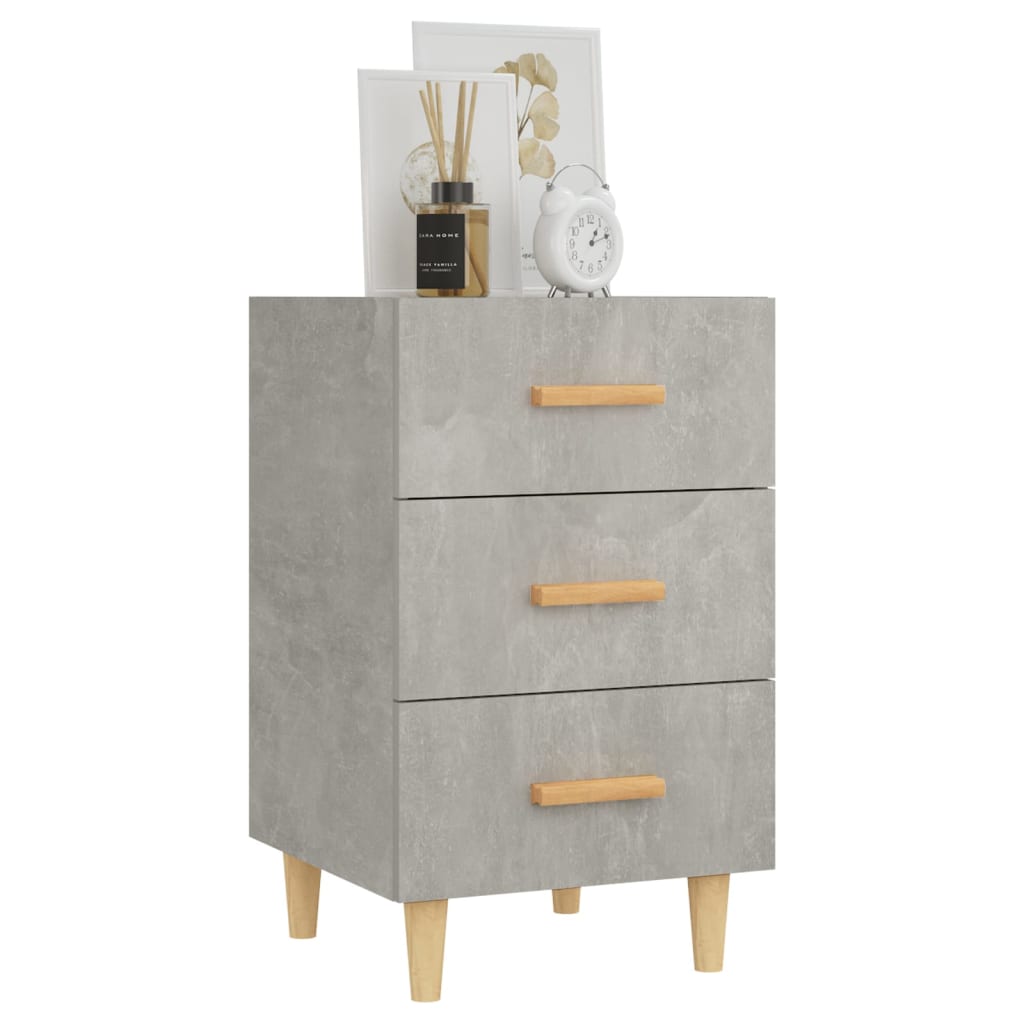 vidaXL Bedside Cabinet Concrete Grey 40x40x66 cm Engineered Wood