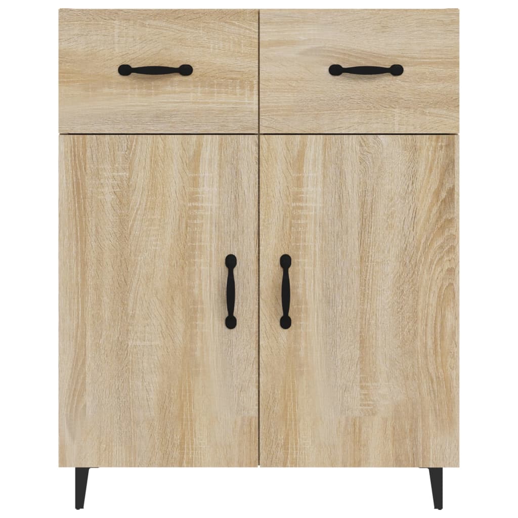 vidaXL Sideboard Sonoma Oak 69.5x34x90 cm Engineered Wood