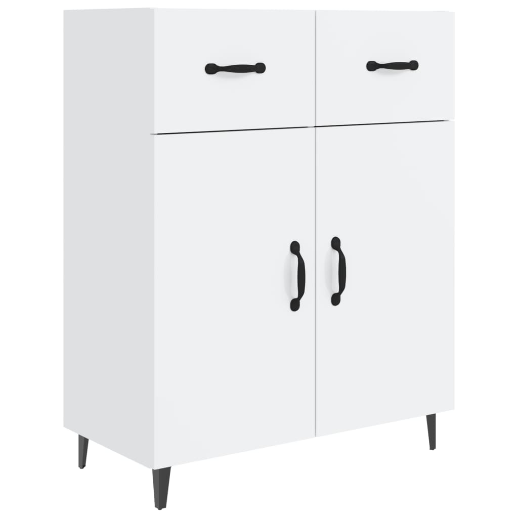 vidaXL Sideboard High Gloss White 69.5x34x90 cm Engineered Wood