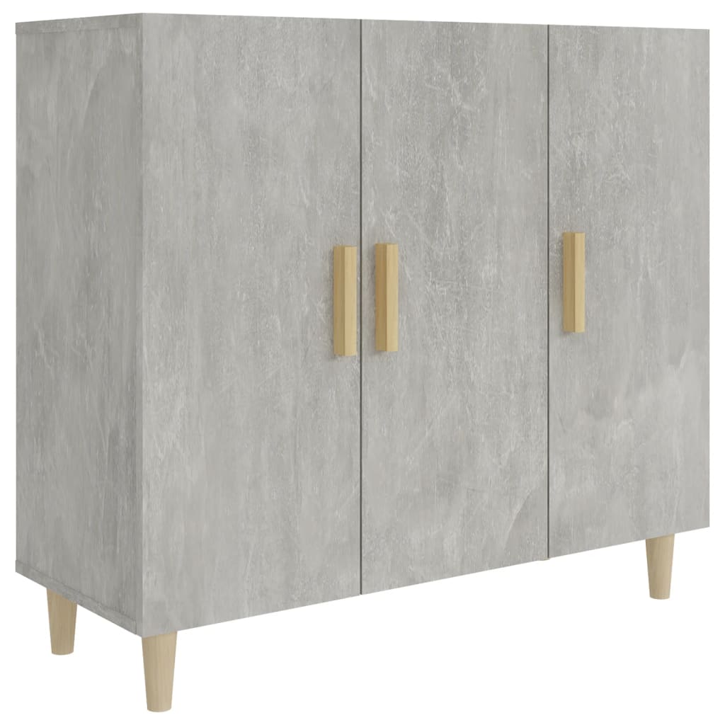 vidaXL Sideboard Concrete Grey 90x34x80 cm Engineered Wood