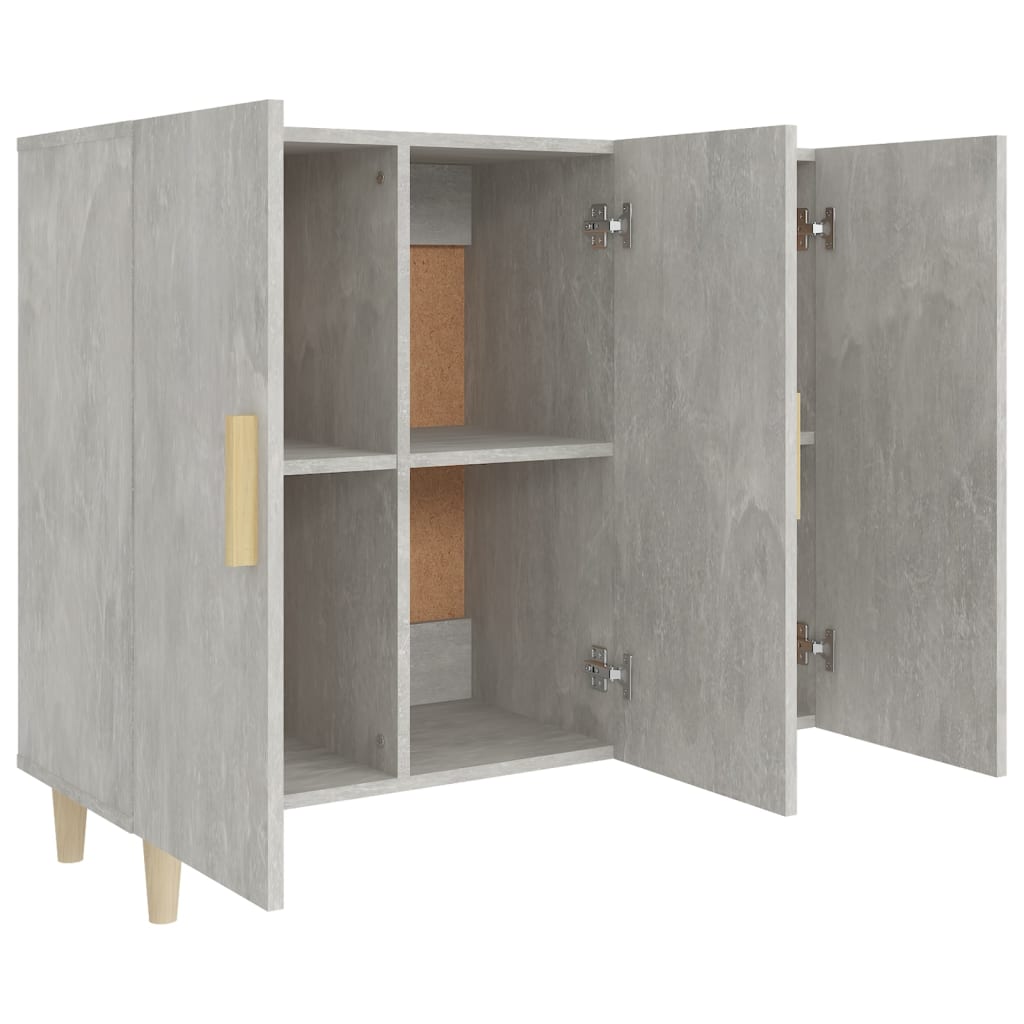 vidaXL Sideboard Concrete Grey 90x34x80 cm Engineered Wood