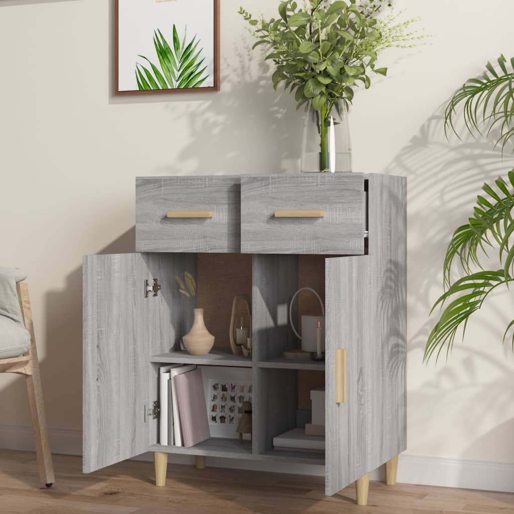 vidaXL Sideboard Grey Sonoma 69.5x34x89 cm Engineered Wood
