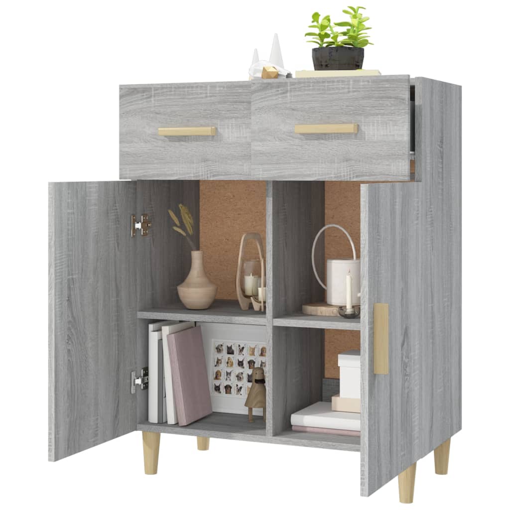 vidaXL Sideboard Grey Sonoma 69.5x34x89 cm Engineered Wood