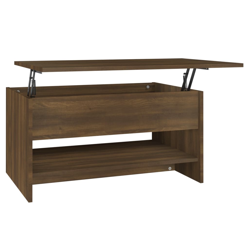 vidaXL Coffee Table Brown Oak 80x50x40 cm Engineered Wood