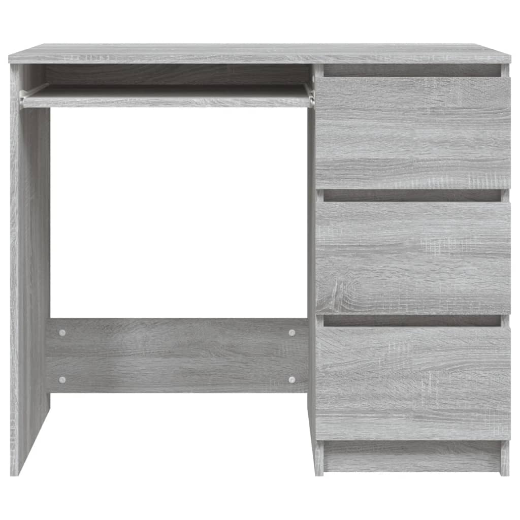 vidaXL Desk Grey Sonoma 90x45x76 cm Engineered Wood