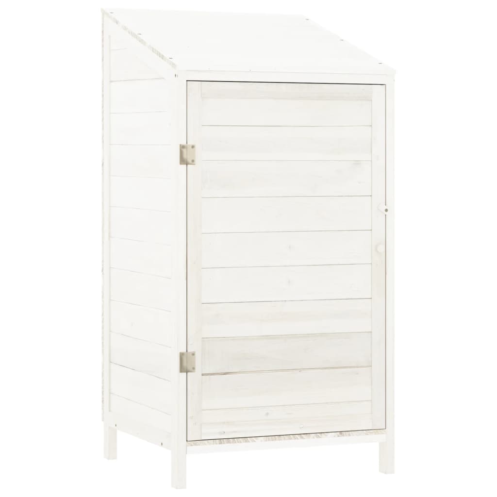 vidaXL Garden Shed White 55x52x112 cm Solid Wood Fir