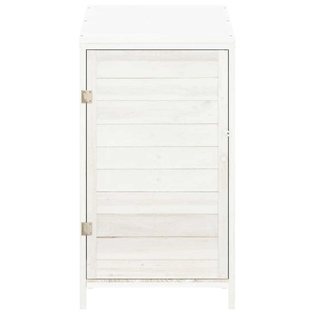 vidaXL Garden Shed White 55x52x112 cm Solid Wood Fir