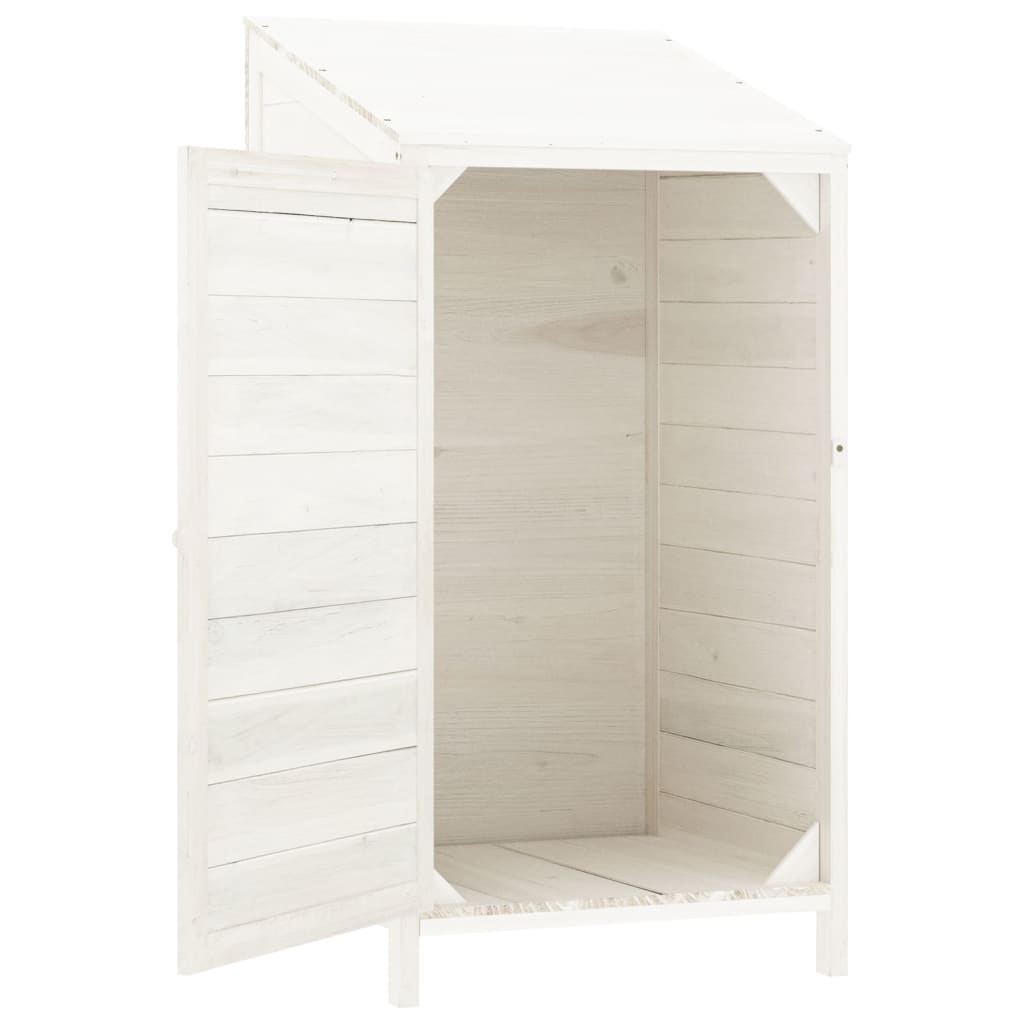 vidaXL Garden Shed White 55x52x112 cm Solid Wood Fir