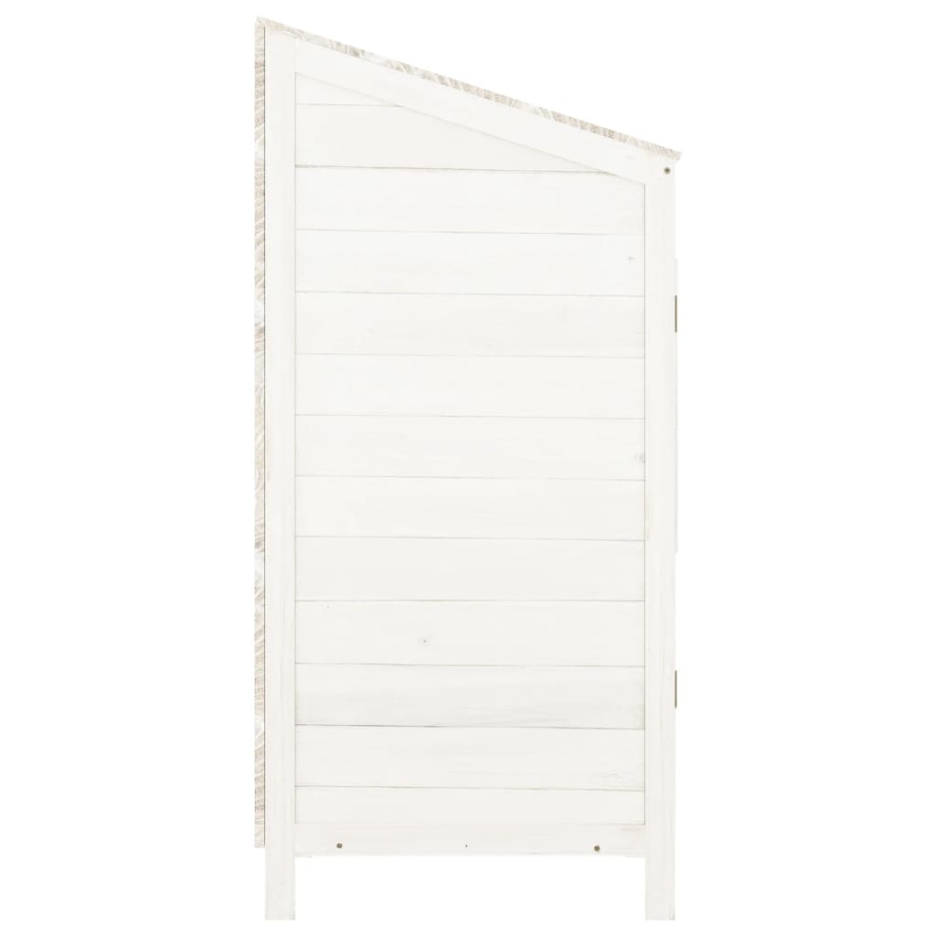 vidaXL Garden Shed White 55x52x112 cm Solid Wood Fir