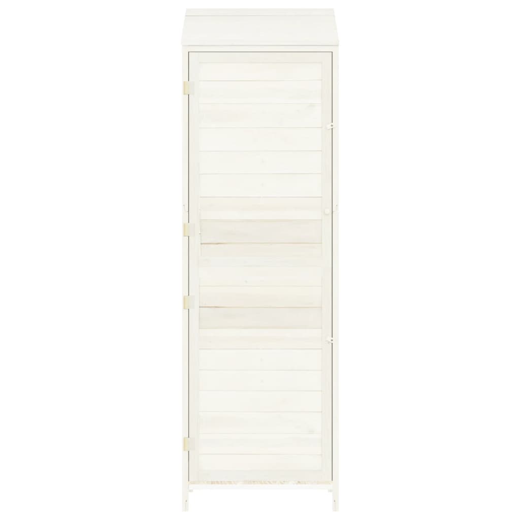 vidaXL Garden Shed White 55x52x174.5 cm Solid Wood Fir