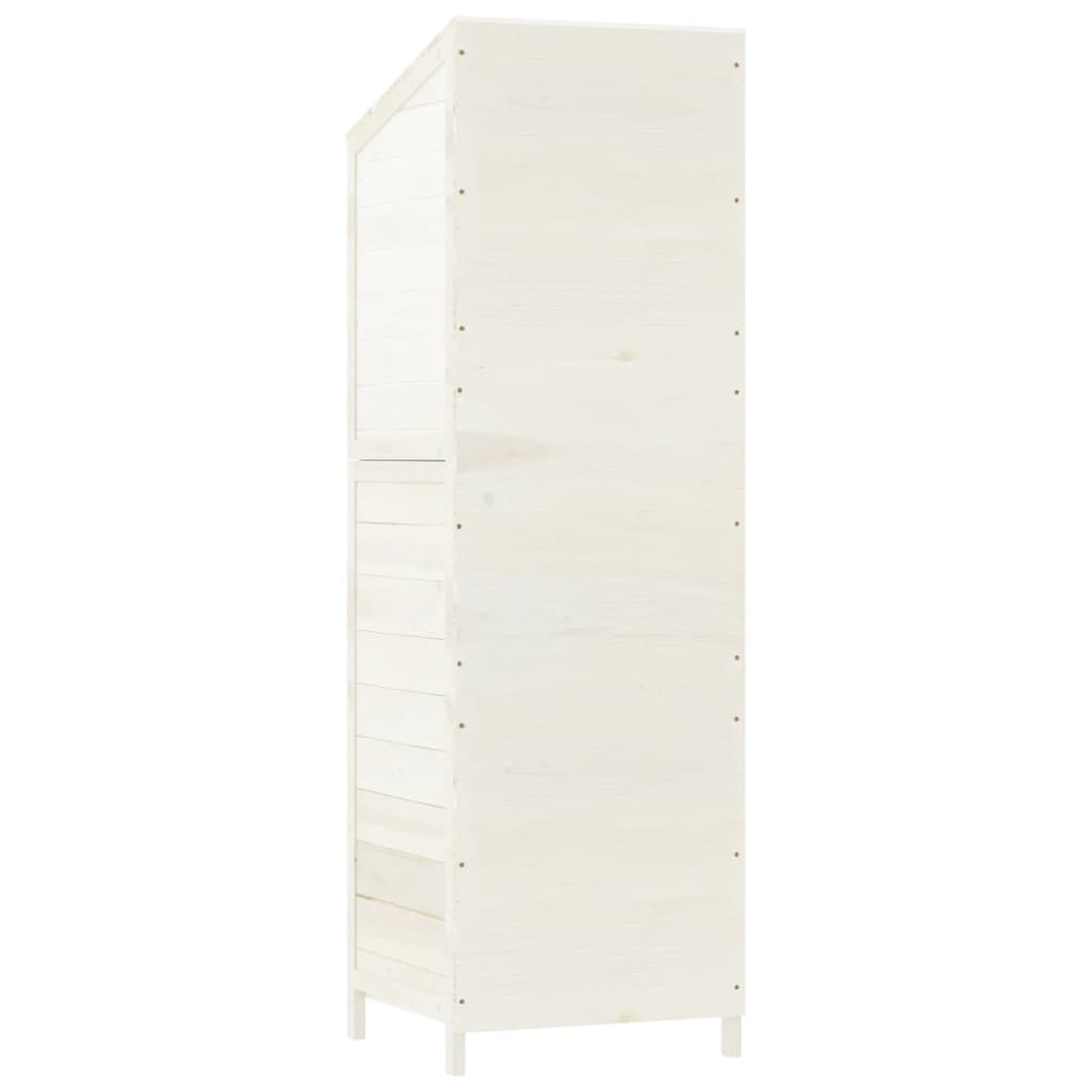 vidaXL Garden Shed White 55x52x174.5 cm Solid Wood Fir