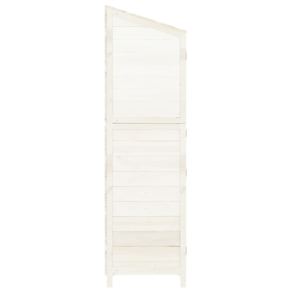 vidaXL Garden Shed White 102x52x174.5 cm Solid Wood Fir