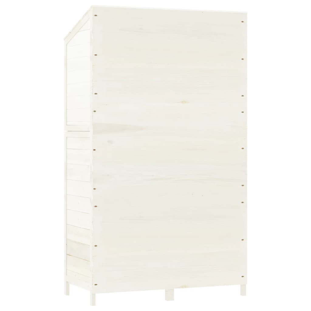 vidaXL Garden Shed White 102x52x174.5 cm Solid Wood Fir