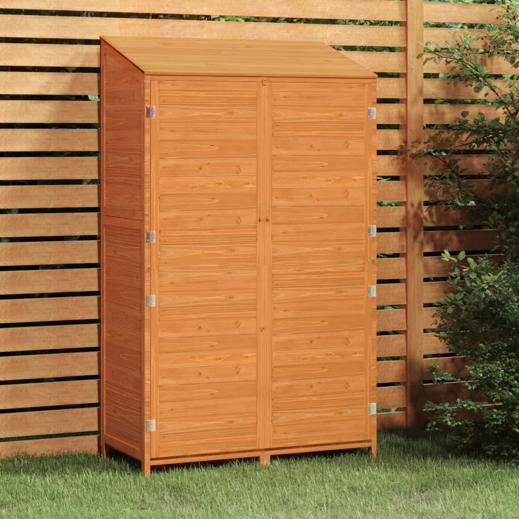 vidaXL Garden Shed Brown 102x52x174.5 cm Solid Wood Fir