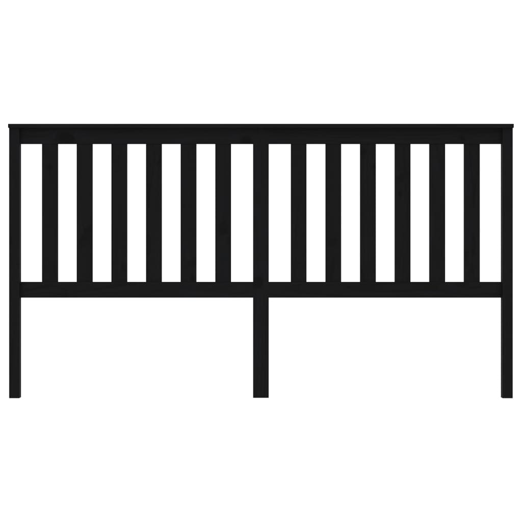 vidaXL Bed Headboard Black 186 cm Solid Wood Pine