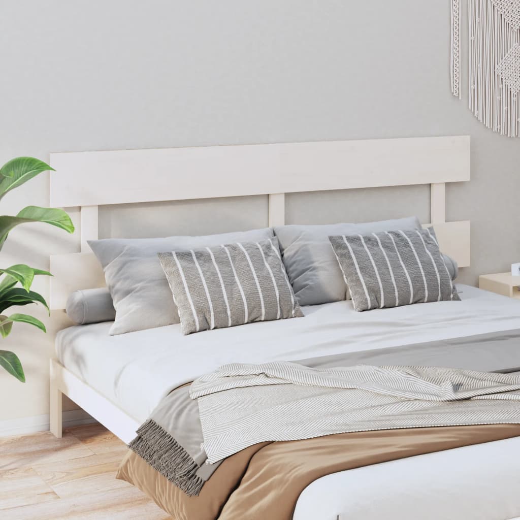 vidaXL Bed Headboard White 184 cm Solid Wood Pine