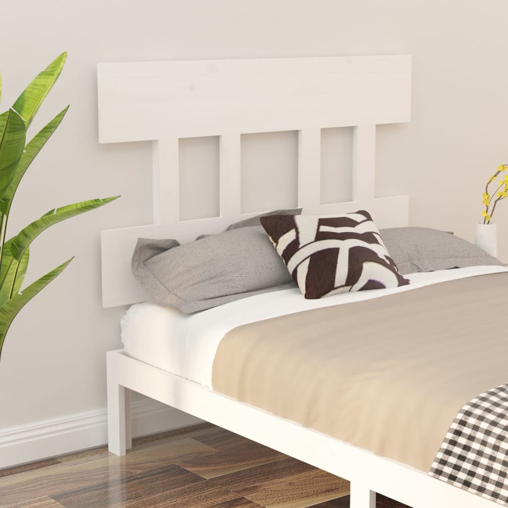 vidaXL Bed Headboard White 93.5 cm Solid Wood Pine