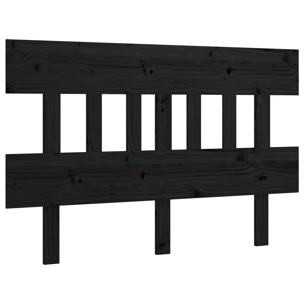 vidaXL Bed Headboard Black 153.5 cm Solid Wood Pine