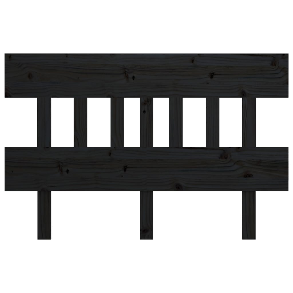 vidaXL Bed Headboard Black 153.5 cm Solid Wood Pine