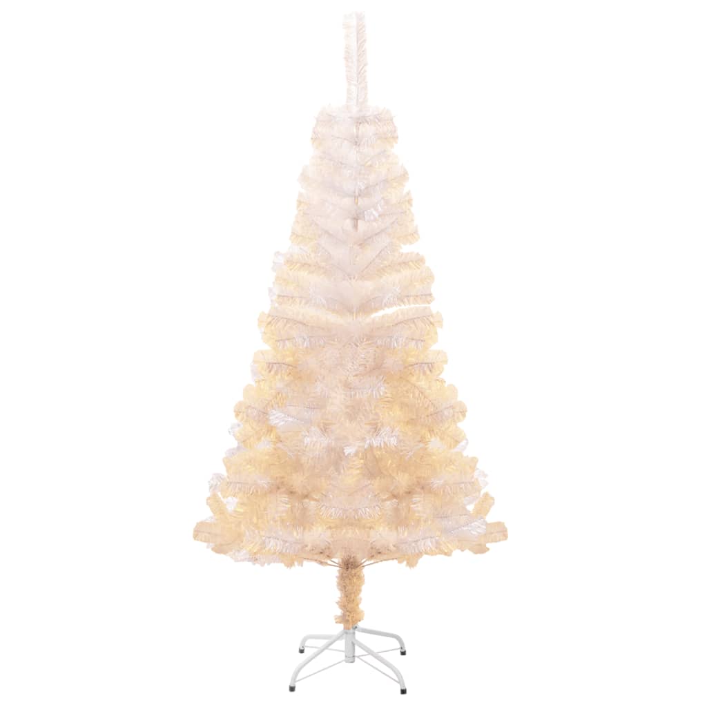 vidaXL Artificial Christmas Tree with Iridescent Tips White 120 cm PVC