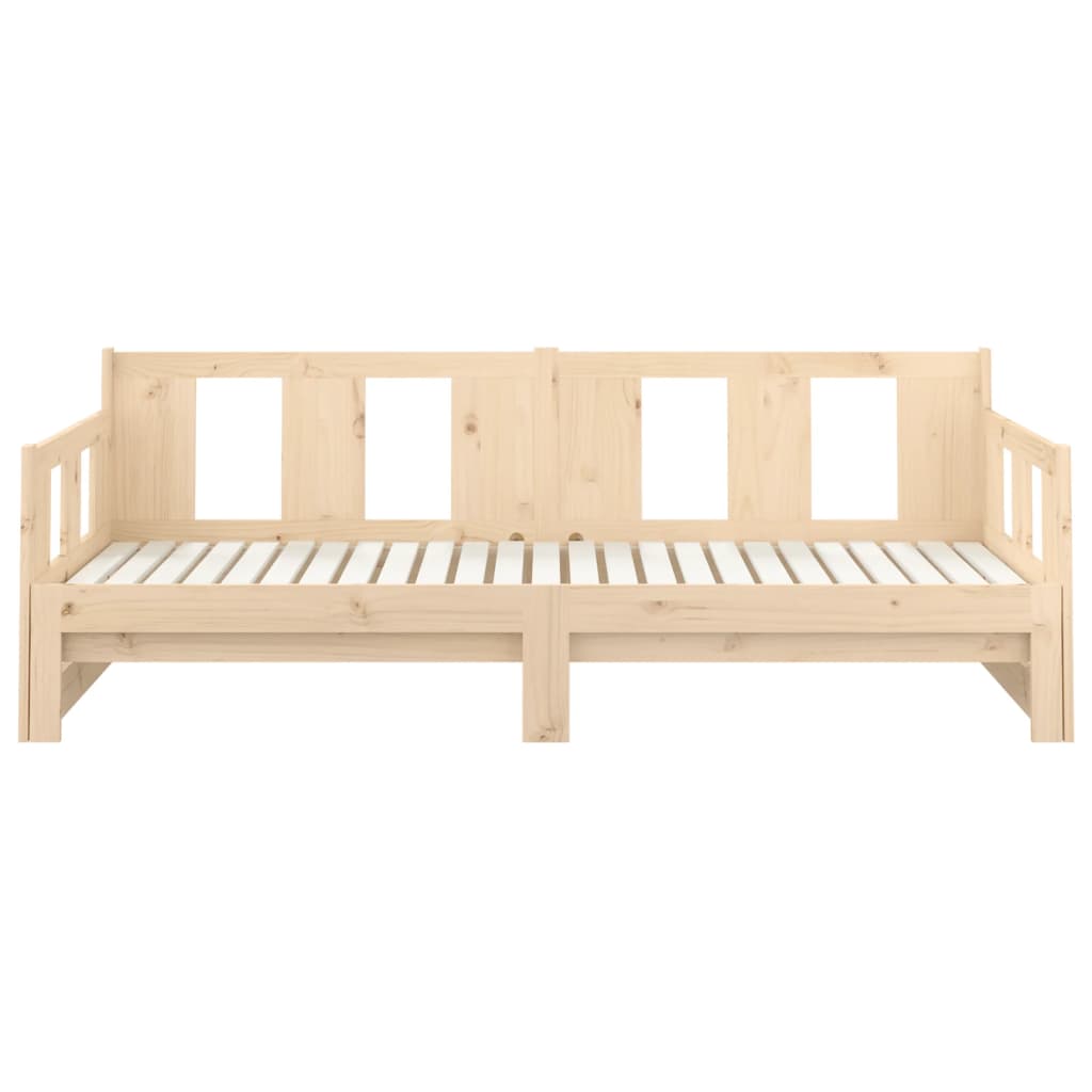 vidaXL Pull-out Day Bed without Mattress Solid Wood Pine 2x(90x190) cm