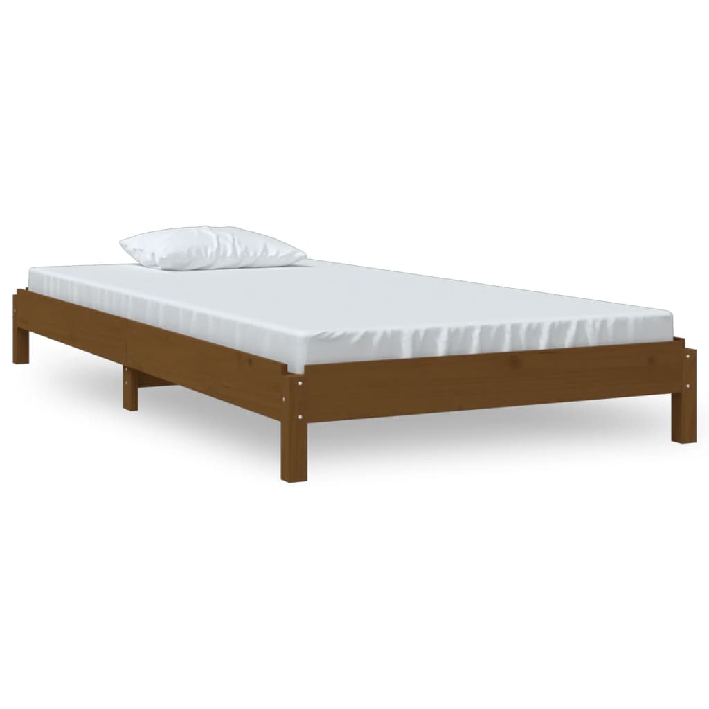 vidaXL Stack Bed without Mattress Honey Brown 90x190 cm Solid Wood Pine