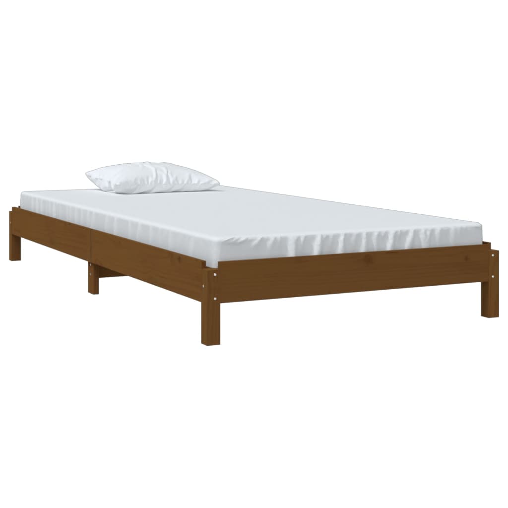 vidaXL Stack Bed without Mattress Honey Brown 90x190 cm Solid Wood Pine