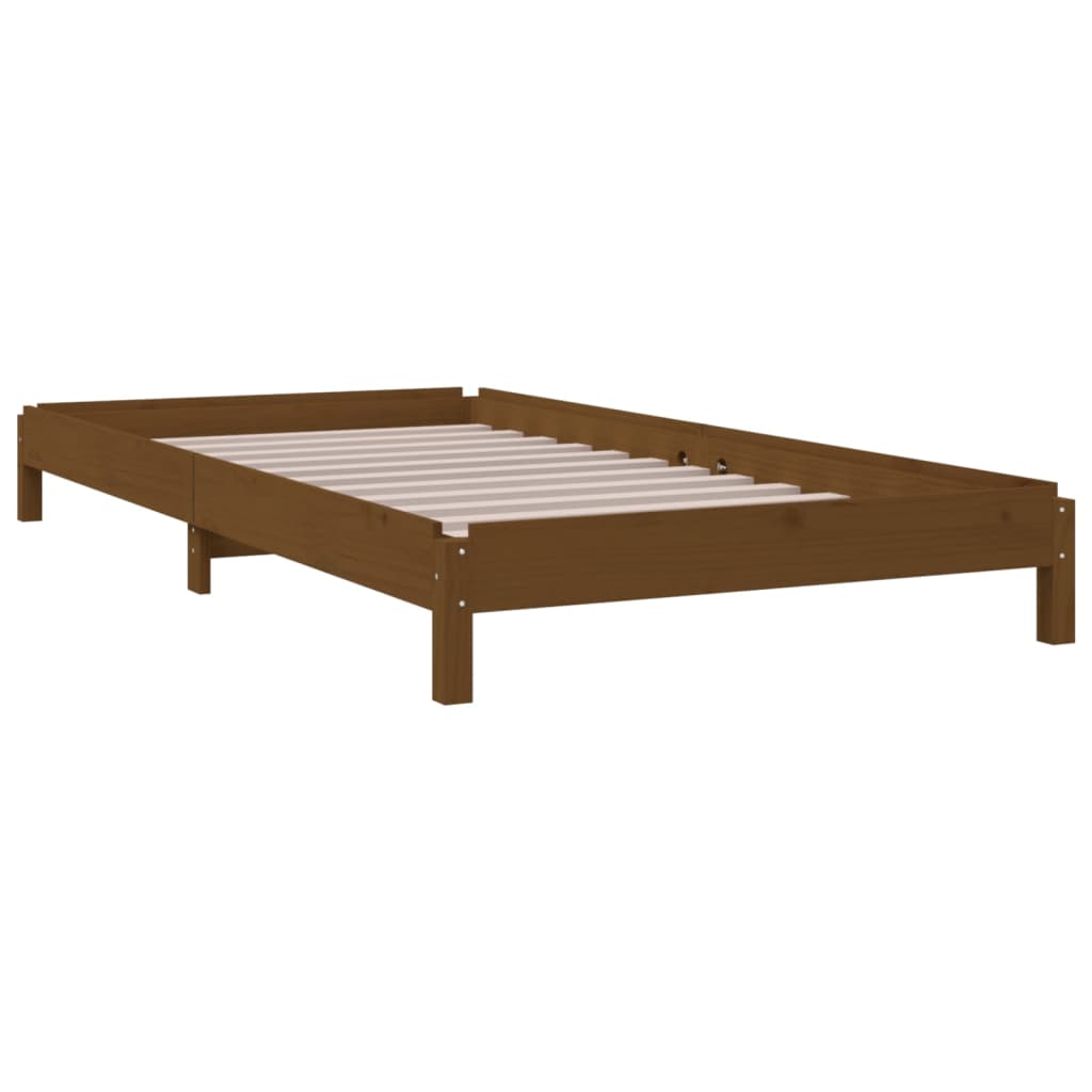 vidaXL Stack Bed without Mattress Honey Brown 90x190 cm Solid Wood Pine