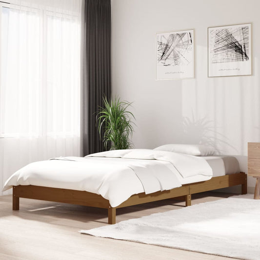 vidaXL Stack Bed without Mattress Honey Brown 90x190 cm Solid Wood Pine