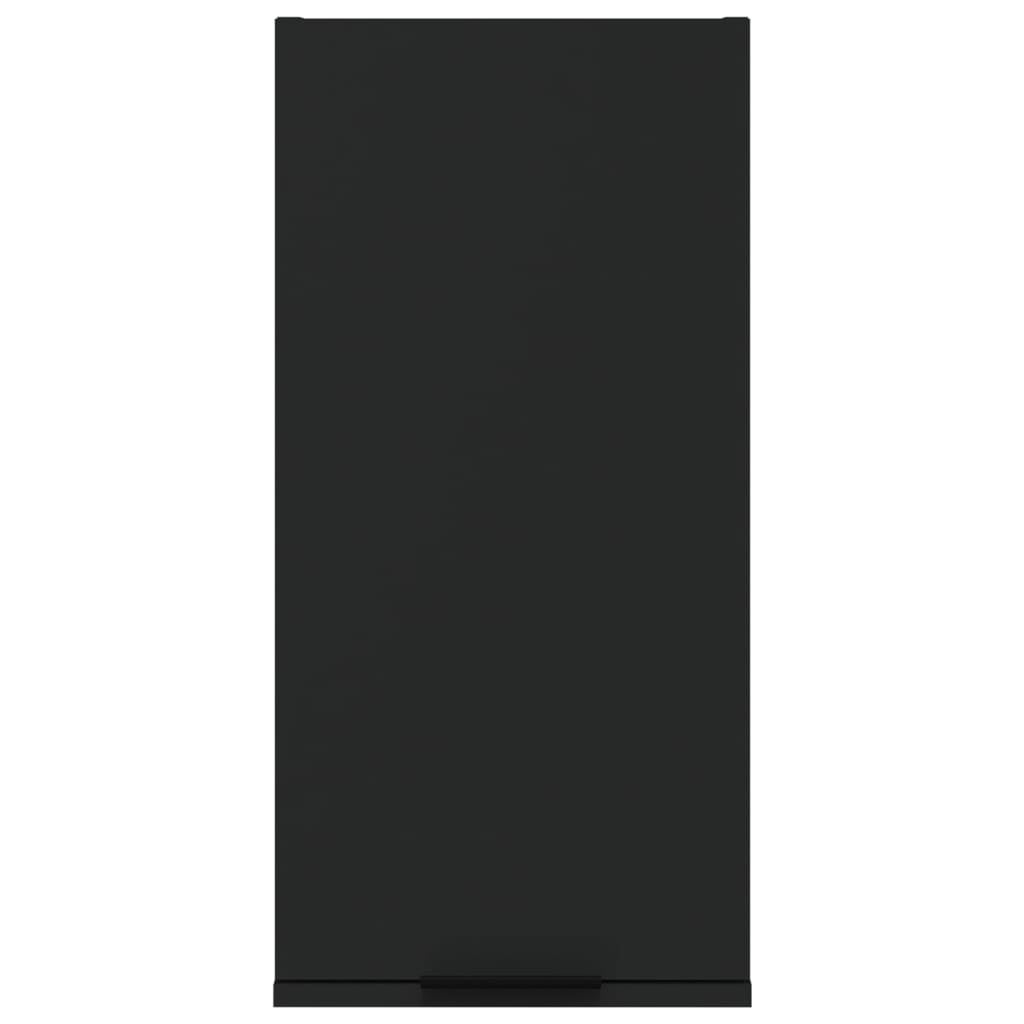 vidaXL Wall-mounted Bathroom Cabinet Black 32x20x67 cm
