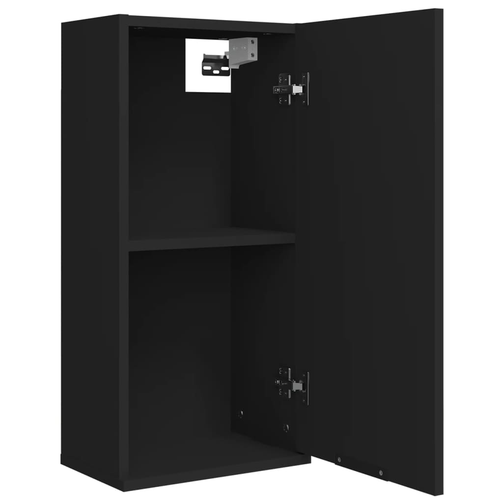 vidaXL Wall-mounted Bathroom Cabinet Black 32x20x67 cm