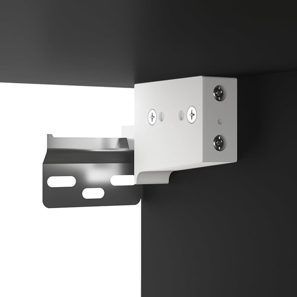 vidaXL Wall-mounted Bathroom Cabinet Black 32x20x67 cm