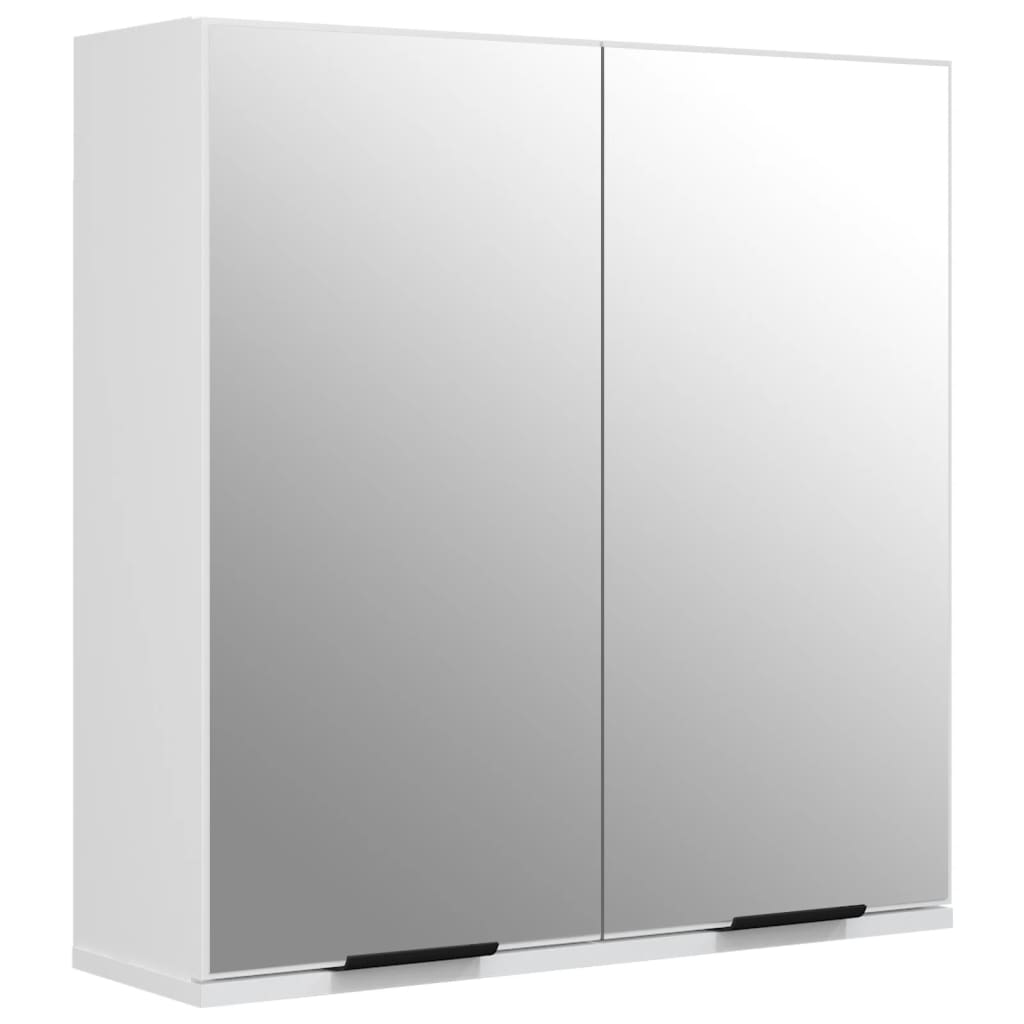 vidaXL Bathroom Mirror Cabinet White 64x20x67 cm
