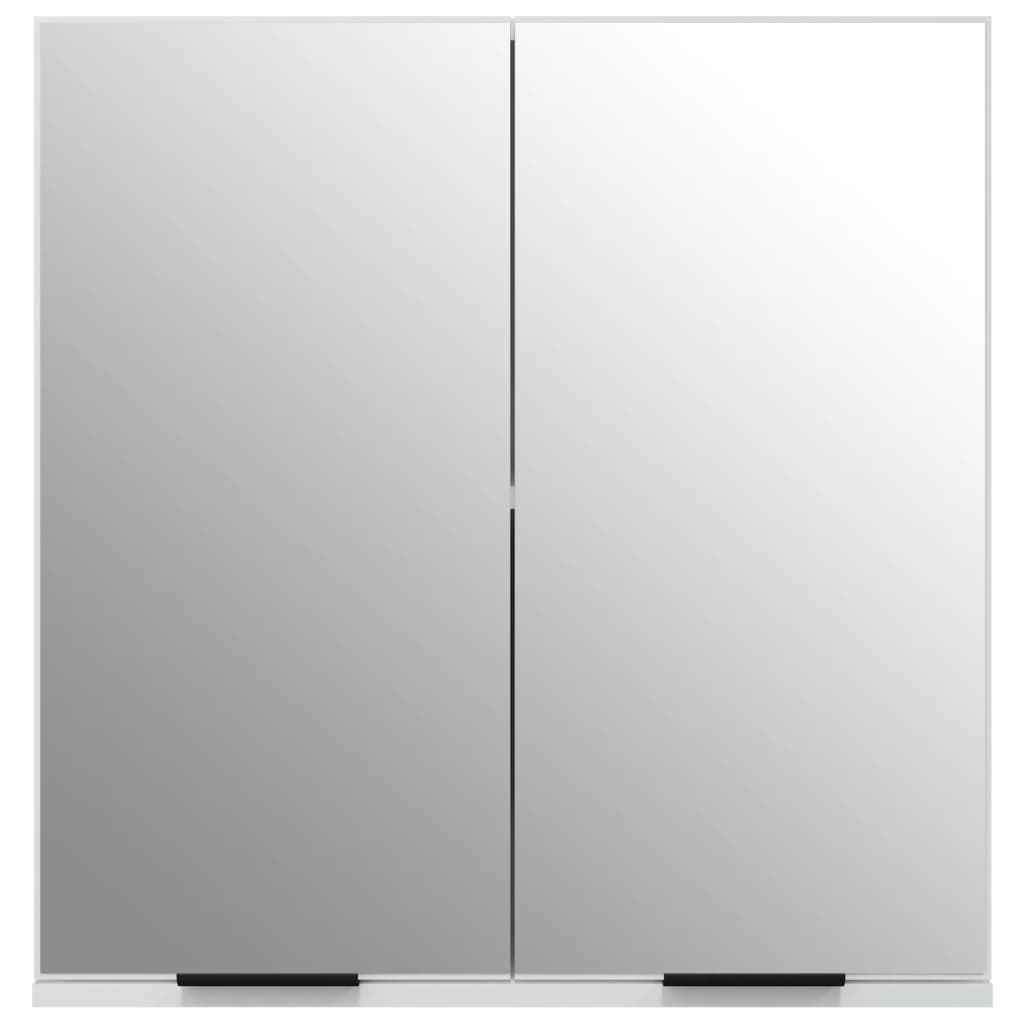 vidaXL Bathroom Mirror Cabinet White 64x20x67 cm