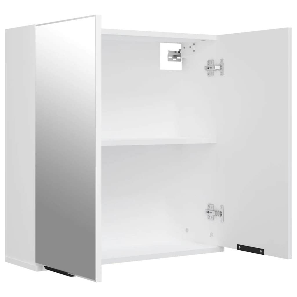 vidaXL Bathroom Mirror Cabinet White 64x20x67 cm