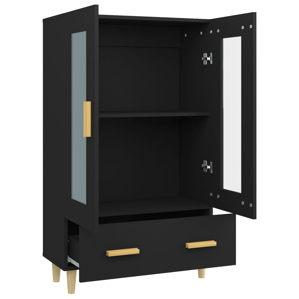 vidaXL Highboard Black 70x31x115 cm Engineered Wood