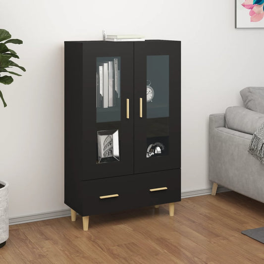vidaXL Highboard Black 70x31x115 cm Engineered Wood