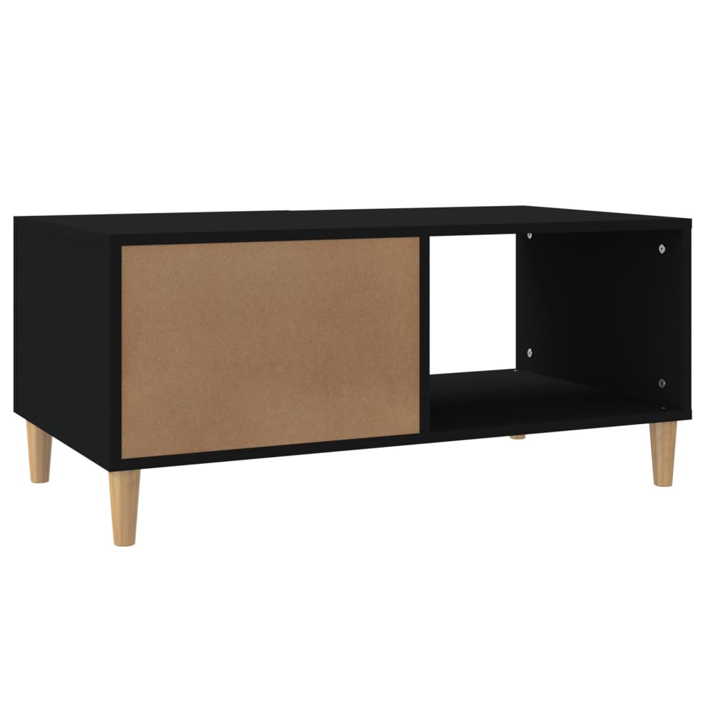vidaXL Coffee Table Black 89.5x50x40 cm Engineered Wood