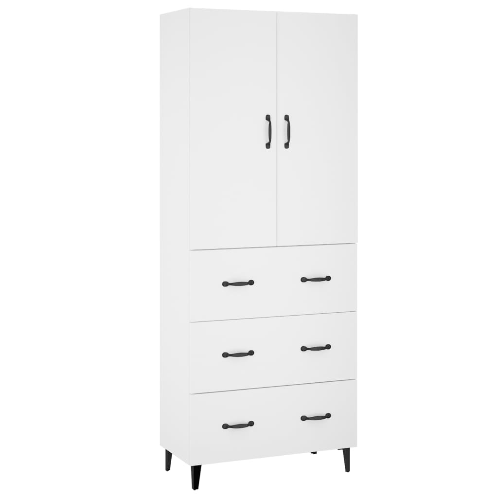 vidaXL Highboard White 69.5x34x180 cm Engineered Wood