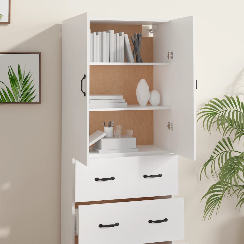 vidaXL Highboard White 69.5x34x180 cm Engineered Wood