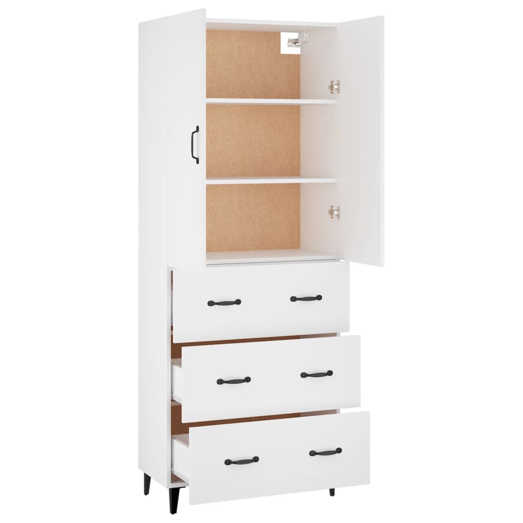 vidaXL Highboard White 69.5x34x180 cm Engineered Wood