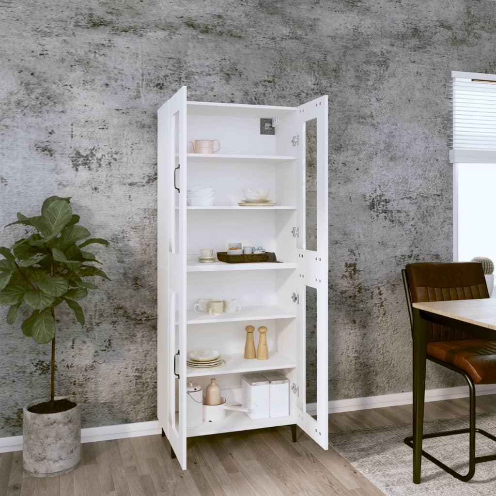 vidaXL Highboard White 69.5x34x180 cm Engineered Wood