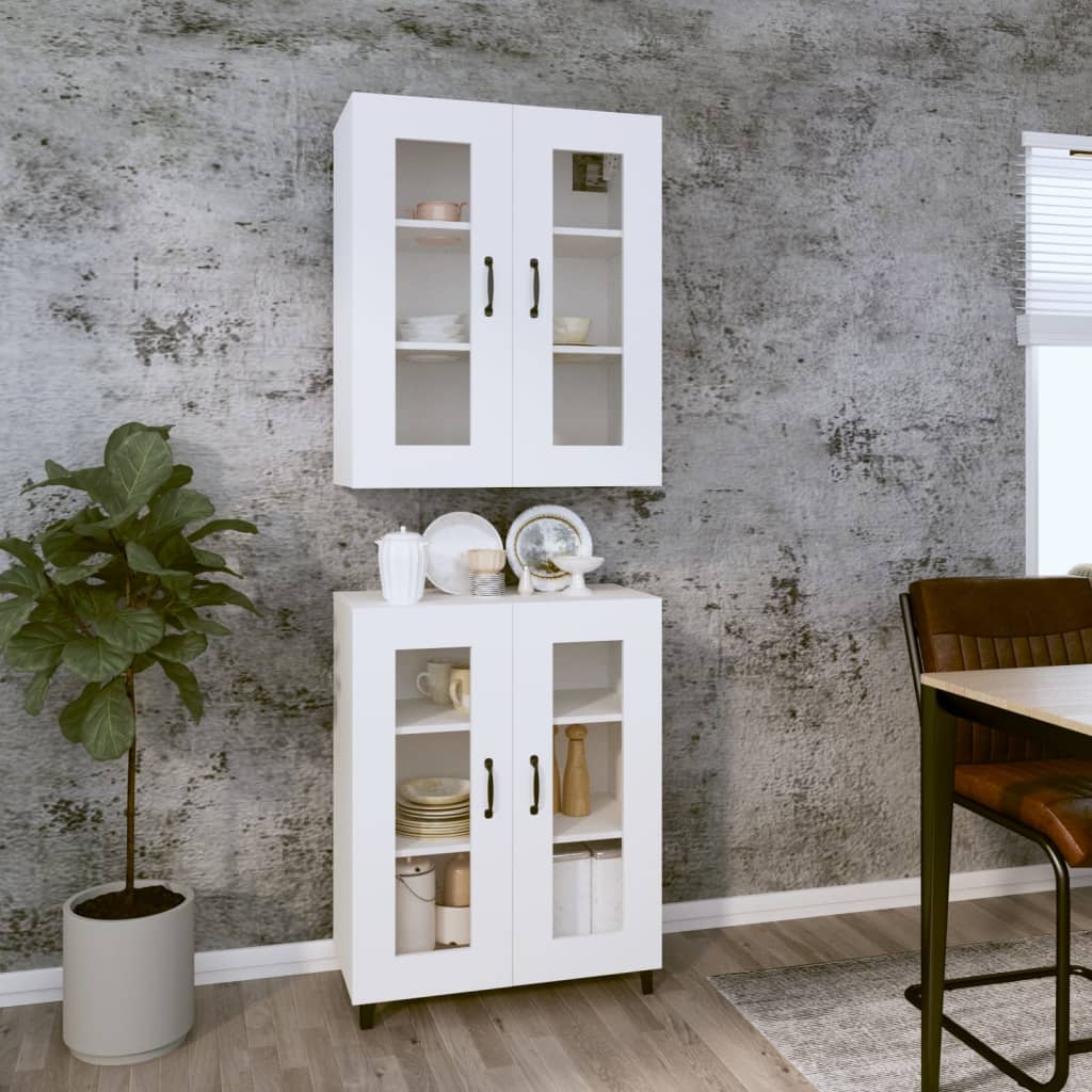 vidaXL Highboard White 69.5x34x180 cm Engineered Wood
