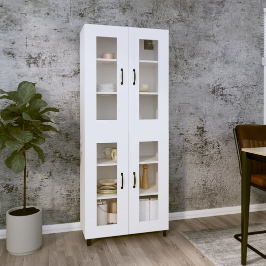vidaXL Highboard White 69.5x34x180 cm Engineered Wood