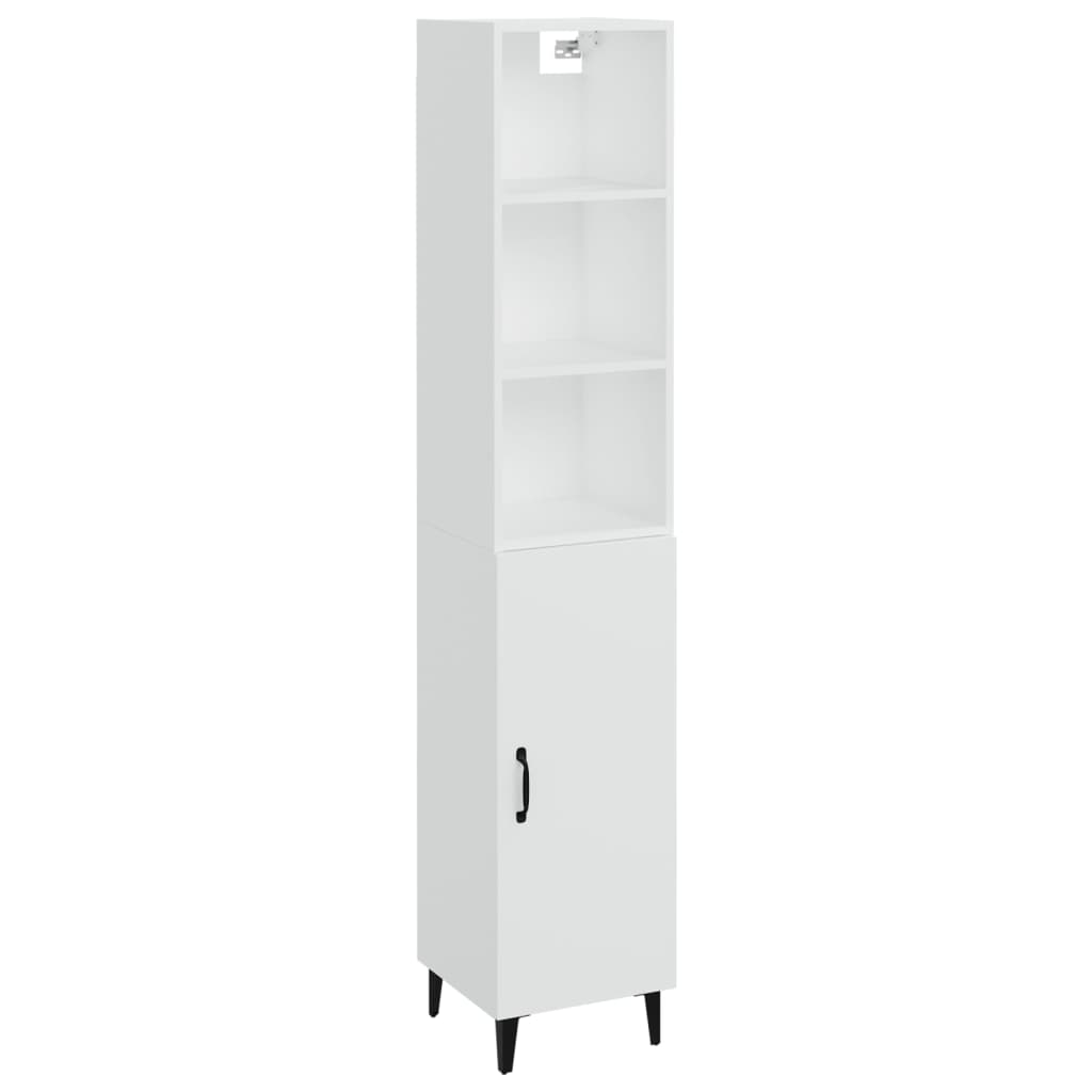 vidaXL Highboard White 34.5x34x180 cm Engineered Wood