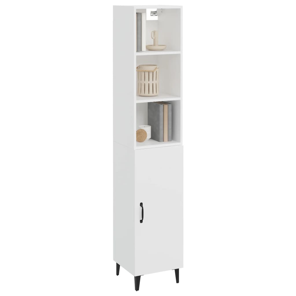 vidaXL Highboard White 34.5x34x180 cm Engineered Wood