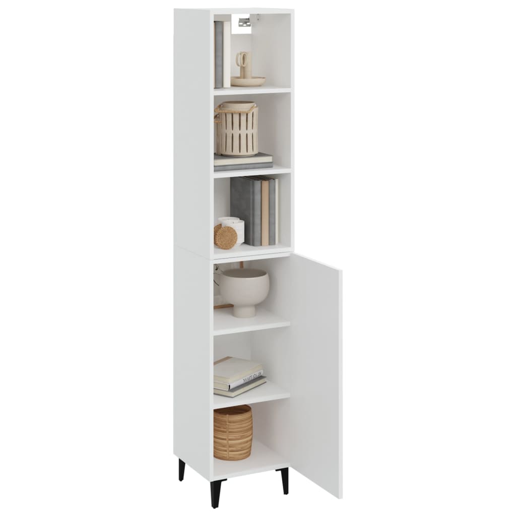vidaXL Highboard White 34.5x34x180 cm Engineered Wood