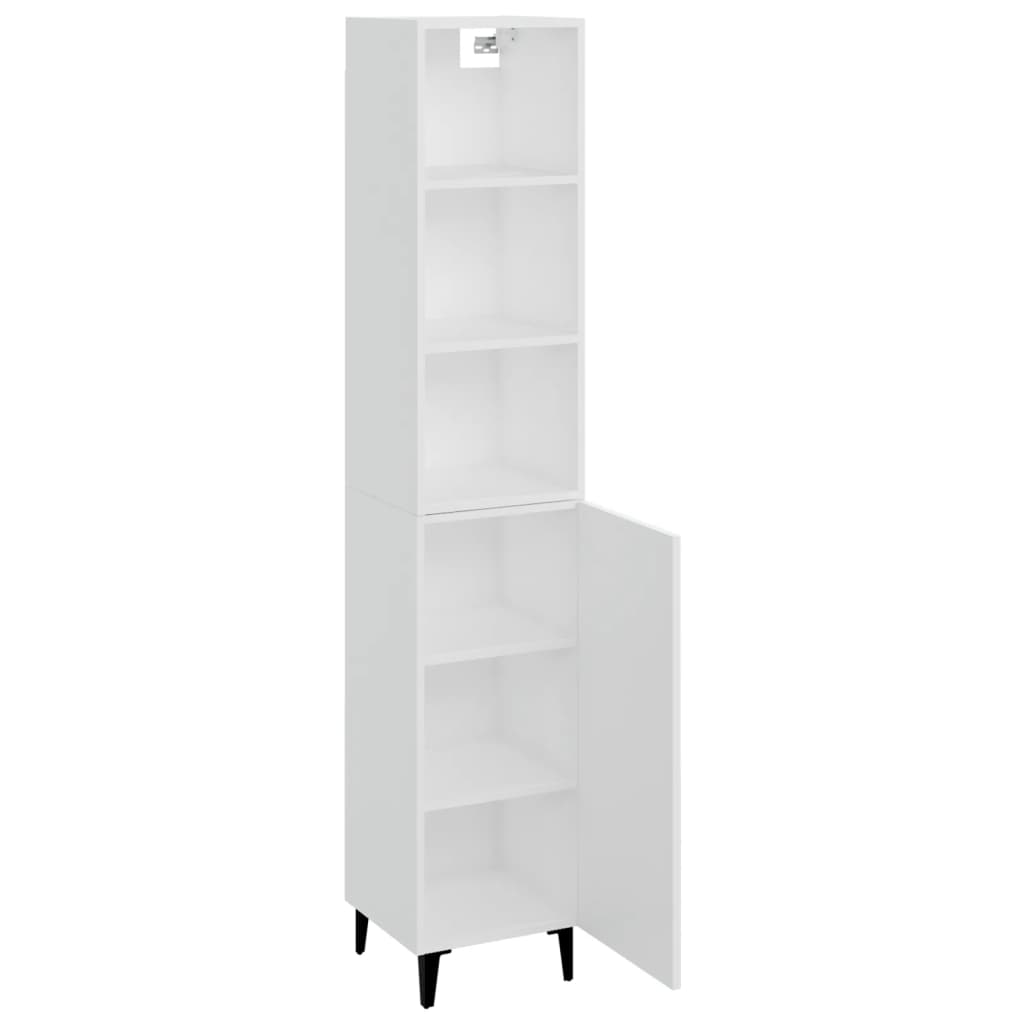 vidaXL Highboard White 34.5x34x180 cm Engineered Wood